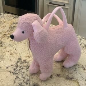 Pink Poodle Plush Handbag